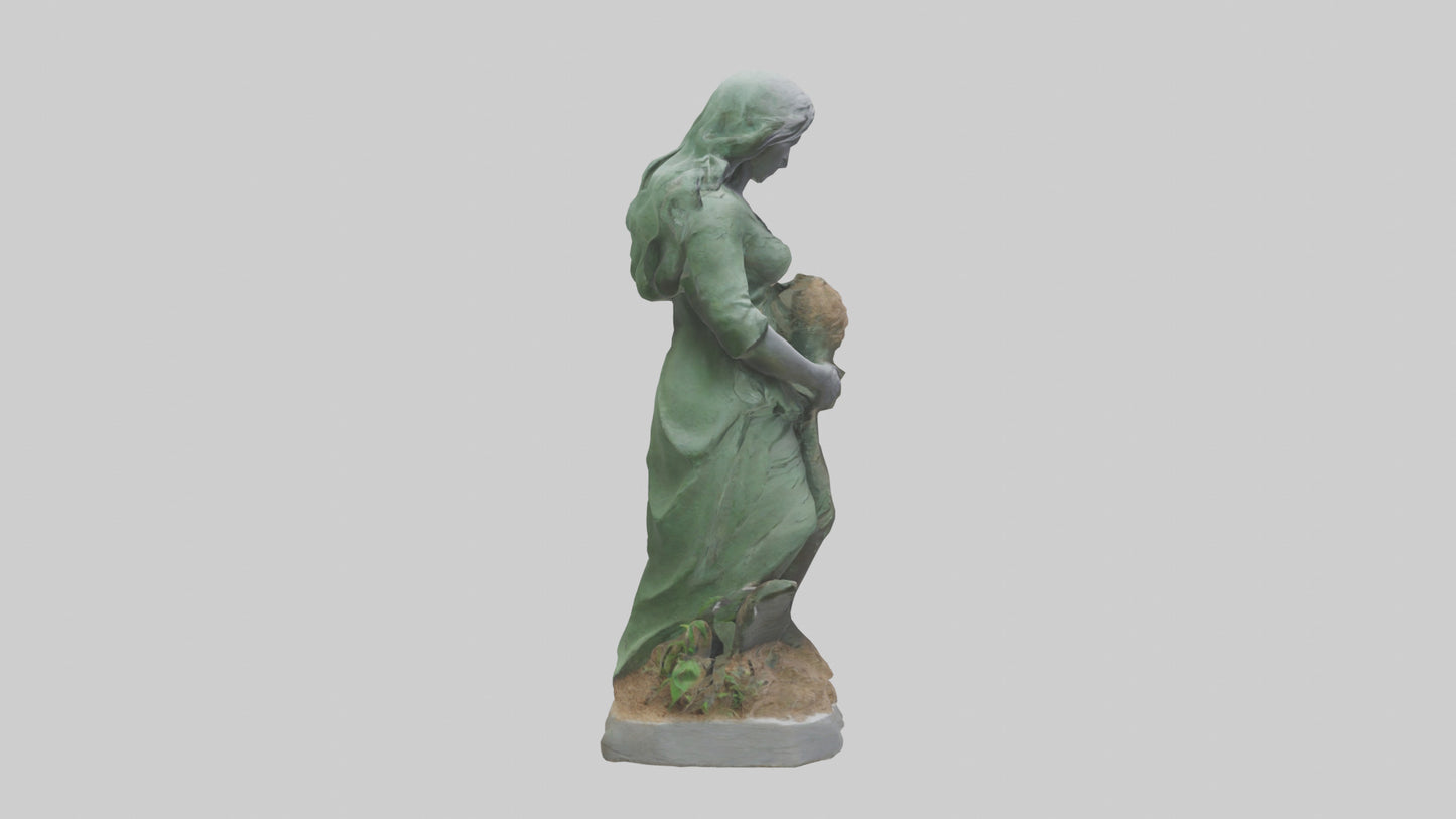 3D model Environmental Restoration Statue model VR / AR / low-poly