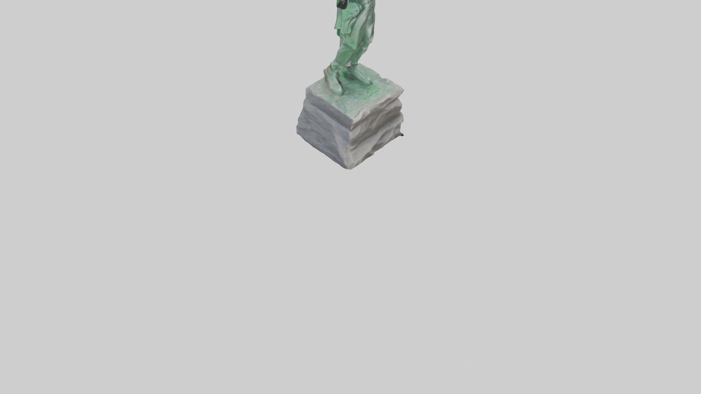 3D model Environmental Stewardship Hero Statue model VR / AR / low-poly