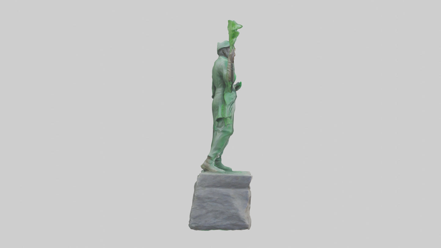 3D model Environmental Stewardship Hero Statue model VR / AR / low-poly