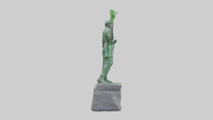 3D model Environmental Stewardship Hero Statue model VR / AR / low-poly