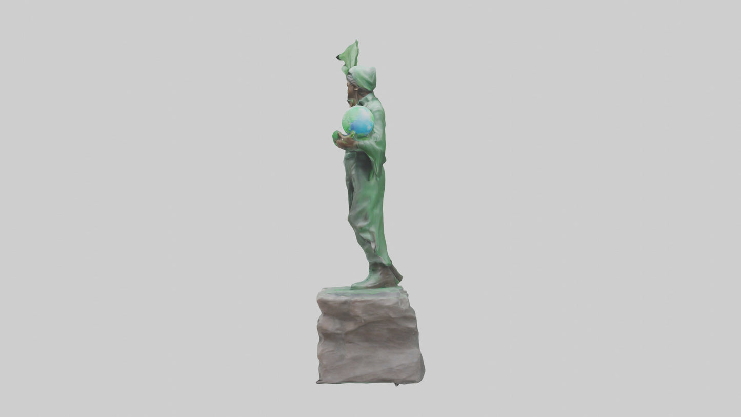 3D model Environmental Stewardship Hero Statue model VR / AR / low-poly