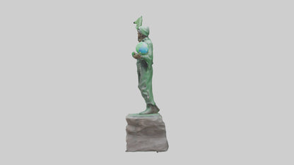 3D model Environmental Stewardship Hero Statue model VR / AR / low-poly