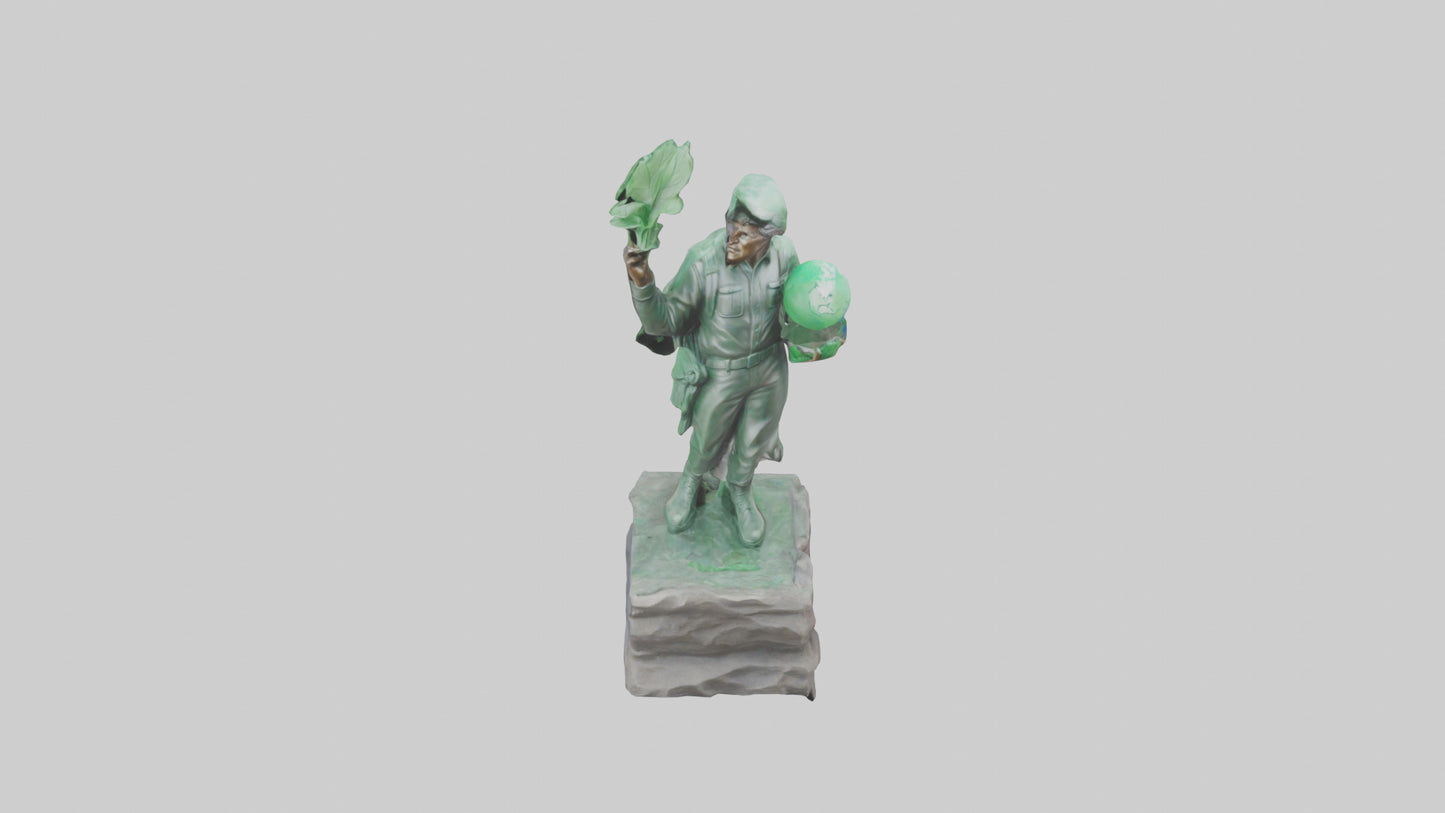 3D model Environmental Stewardship Hero Statue model VR / AR / low-poly