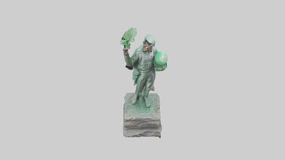 3D model Environmental Stewardship Hero Statue model VR / AR / low-poly