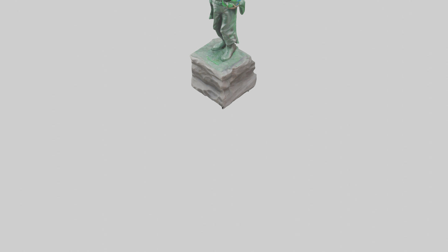 3D model Environmental Stewardship Hero Statue model VR / AR / low-poly