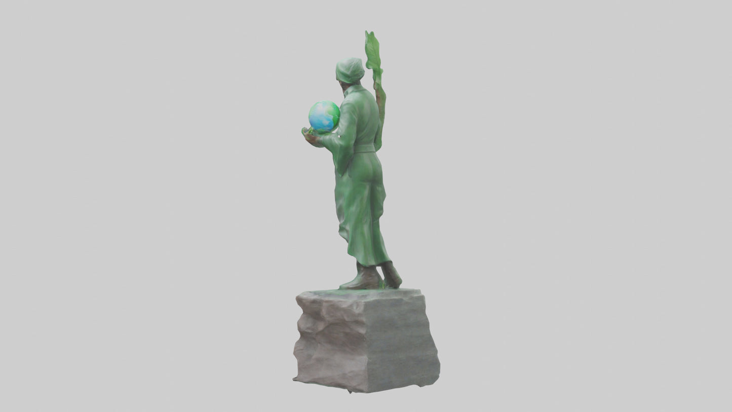 3D model Environmental Stewardship Hero Statue model VR / AR / low-poly