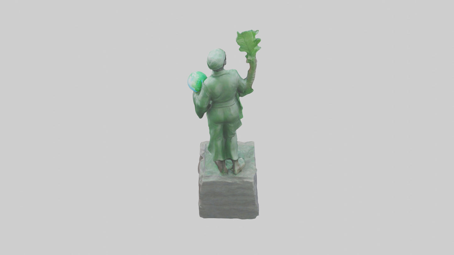 3D model Environmental Stewardship Hero Statue model VR / AR / low-poly