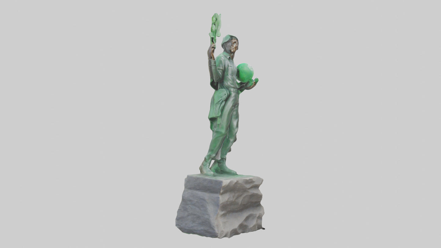 3D model Environmental Stewardship Hero Statue model VR / AR / low-poly