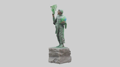 3D model Environmental Stewardship Hero Statue model VR / AR / low-poly