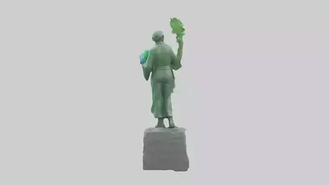 3D model Environmental Stewardship Hero Statue model VR / AR / low-poly