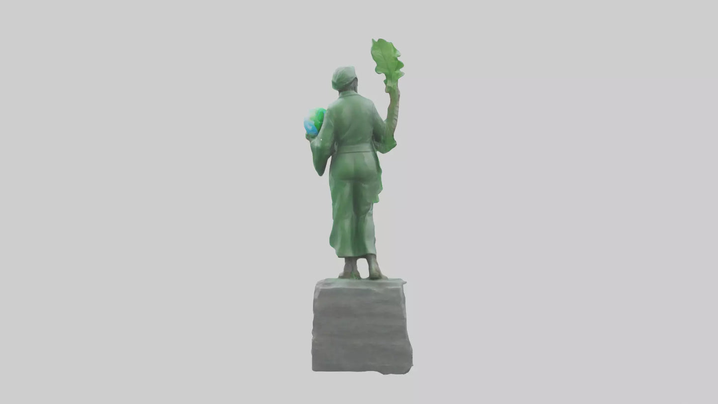 3D model Environmental Stewardship Hero Statue model VR / AR / low-poly