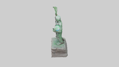 3D model Environmental Stewardship Hero Statue model VR / AR / low-poly
