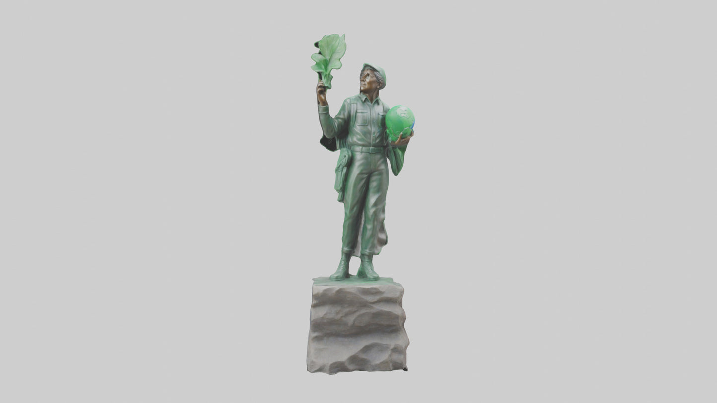 3D model Environmental Stewardship Hero Statue model VR / AR / low-poly