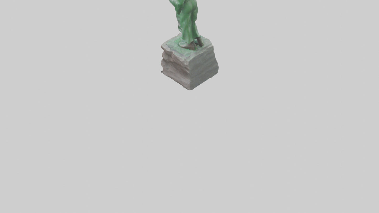 3D model Environmental Stewardship Hero Statue model VR / AR / low-poly
