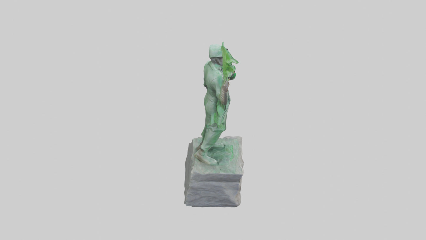 3D model Environmental Stewardship Hero Statue model VR / AR / low-poly