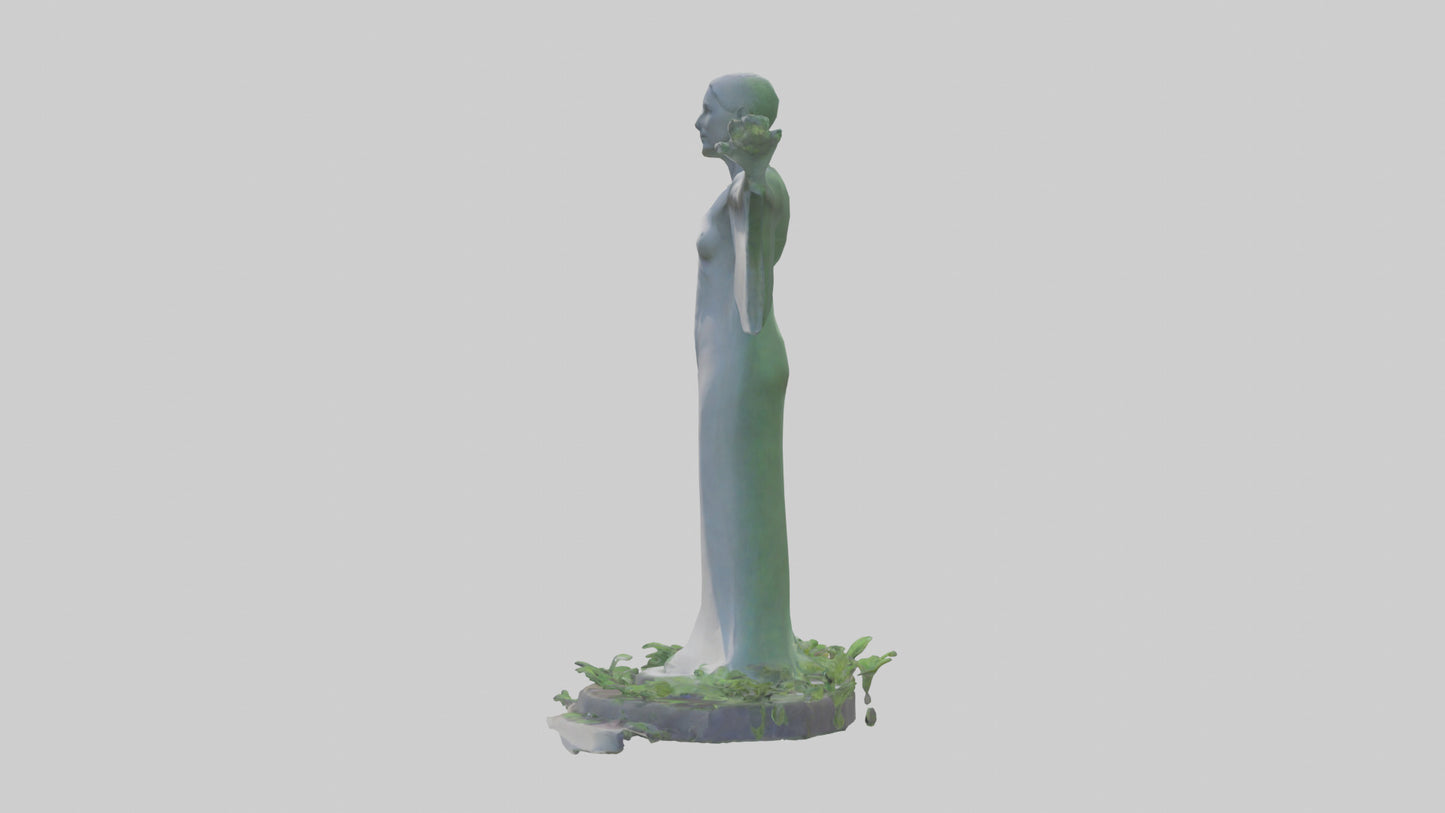 3D model Environmental Visionary Statue model VR / AR / low-poly