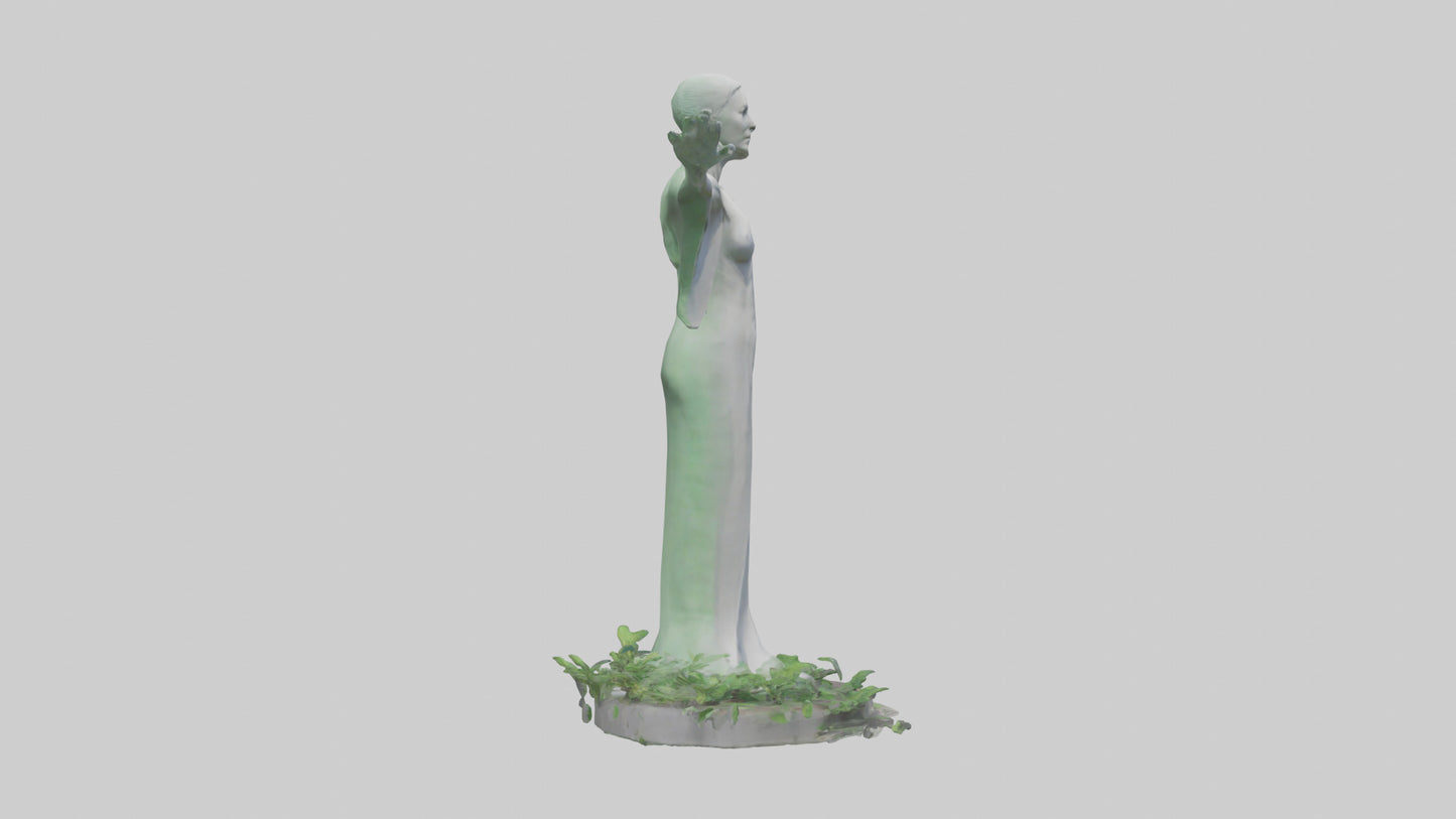 3D model Environmental Visionary Statue model VR / AR / low-poly