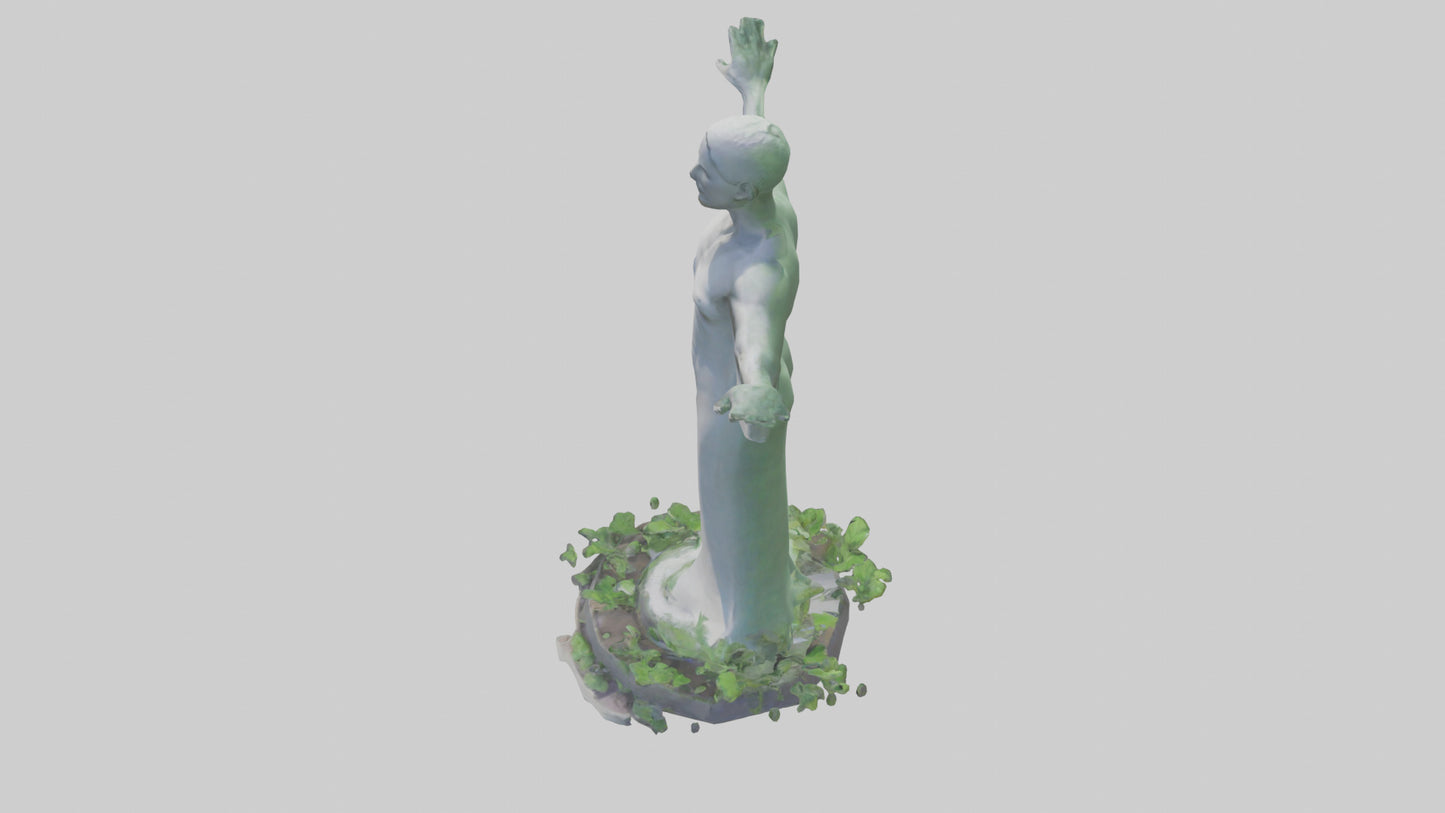 3D model Environmental Visionary Statue model VR / AR / low-poly