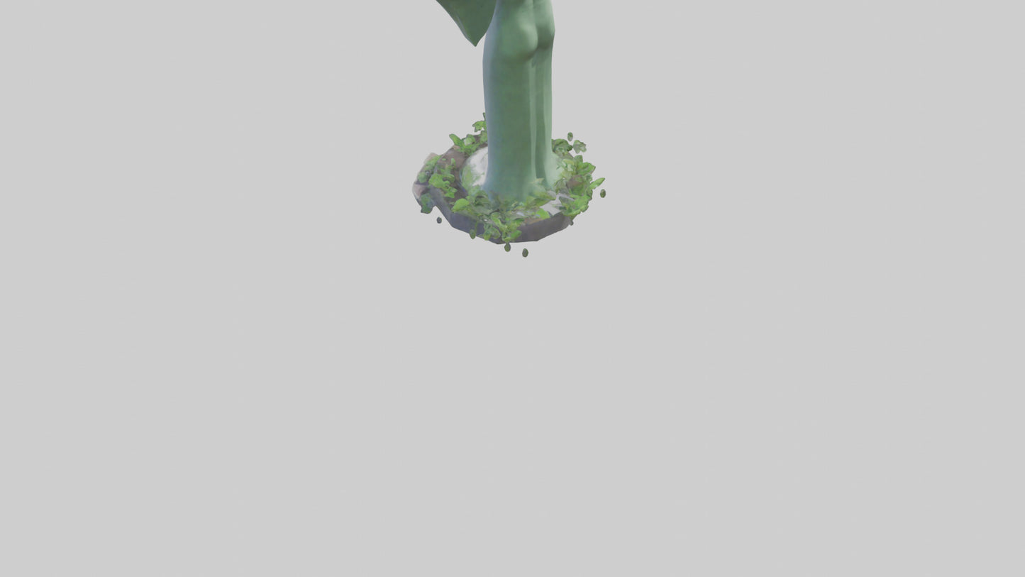 3D model Environmental Visionary Statue model VR / AR / low-poly