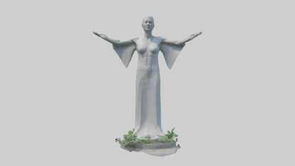 3D model Environmental Visionary Statue model VR / AR / low-poly