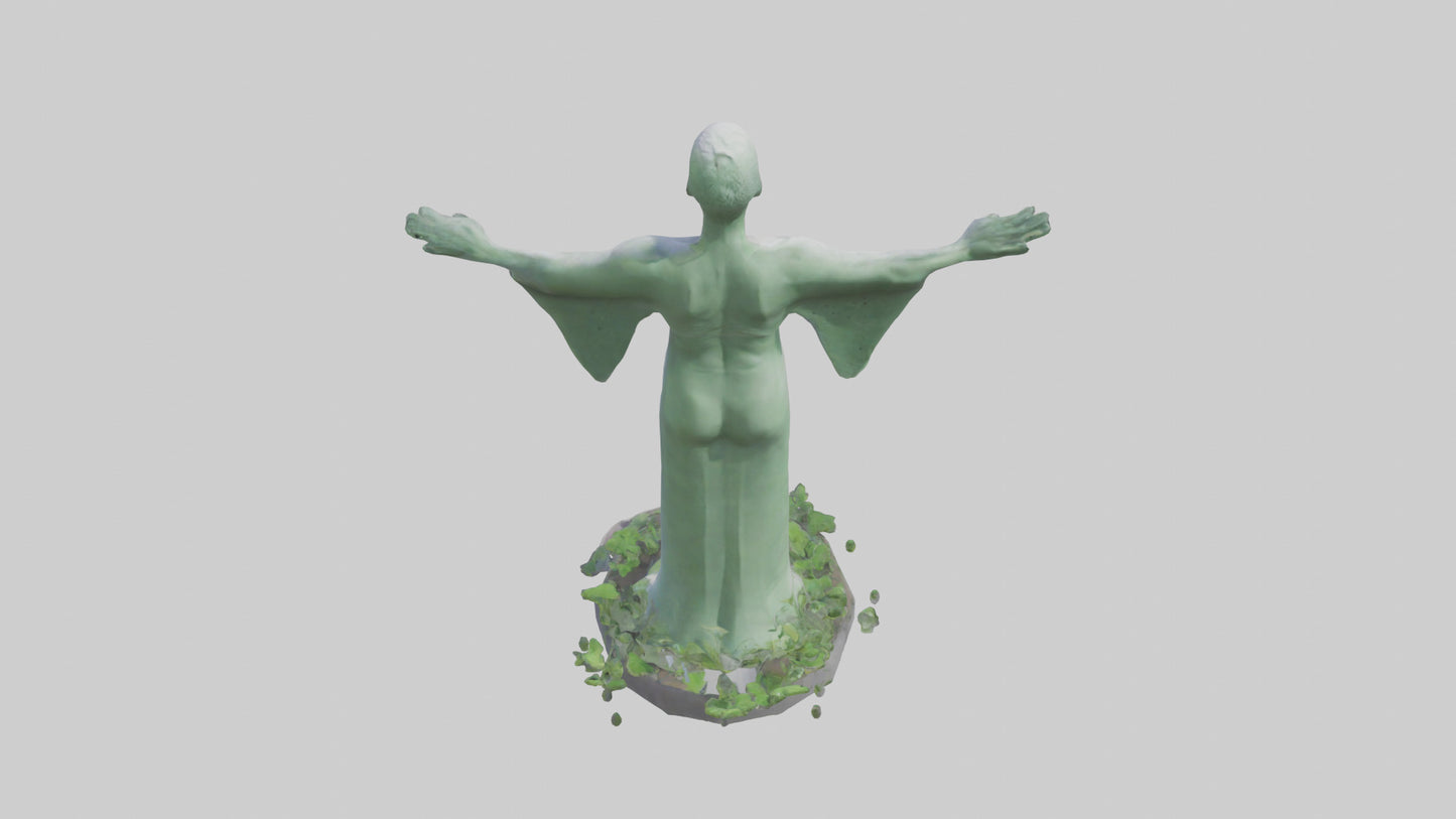3D model Environmental Visionary Statue model VR / AR / low-poly