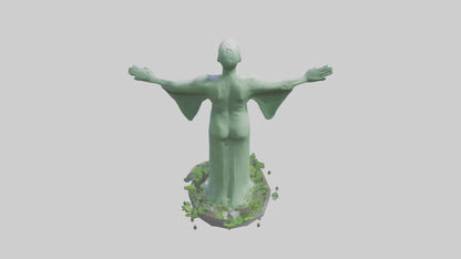 3D model Environmental Visionary Statue model VR / AR / low-poly