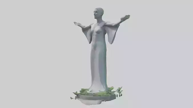 3D model Environmental Visionary Statue model VR / AR / low-poly