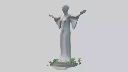 3D model Environmental Visionary Statue model VR / AR / low-poly