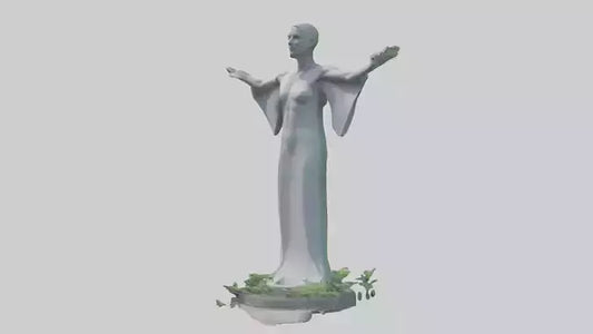 3D model Environmental Visionary Statue model VR / AR / low-poly