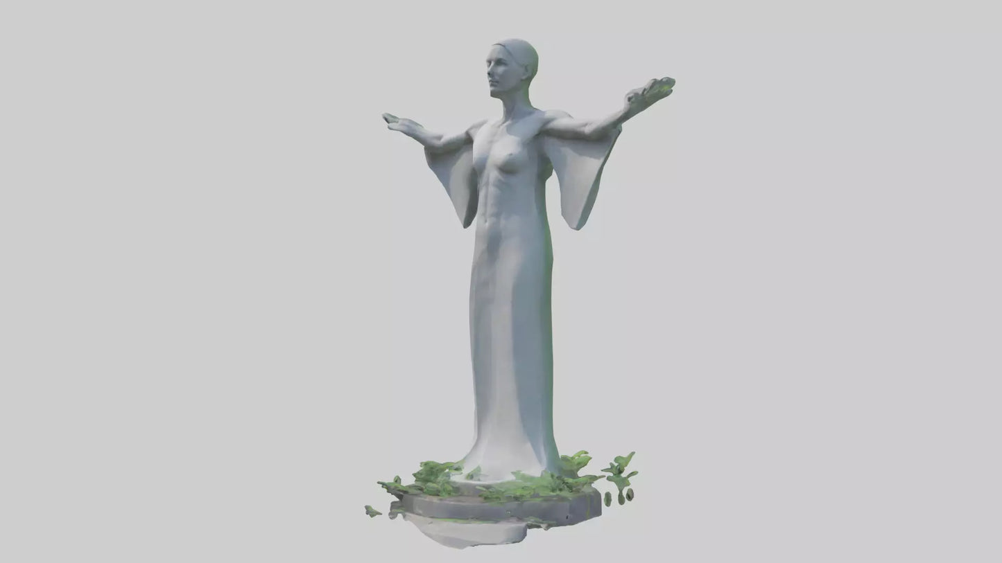 3D model Environmental Visionary Statue model VR / AR / low-poly