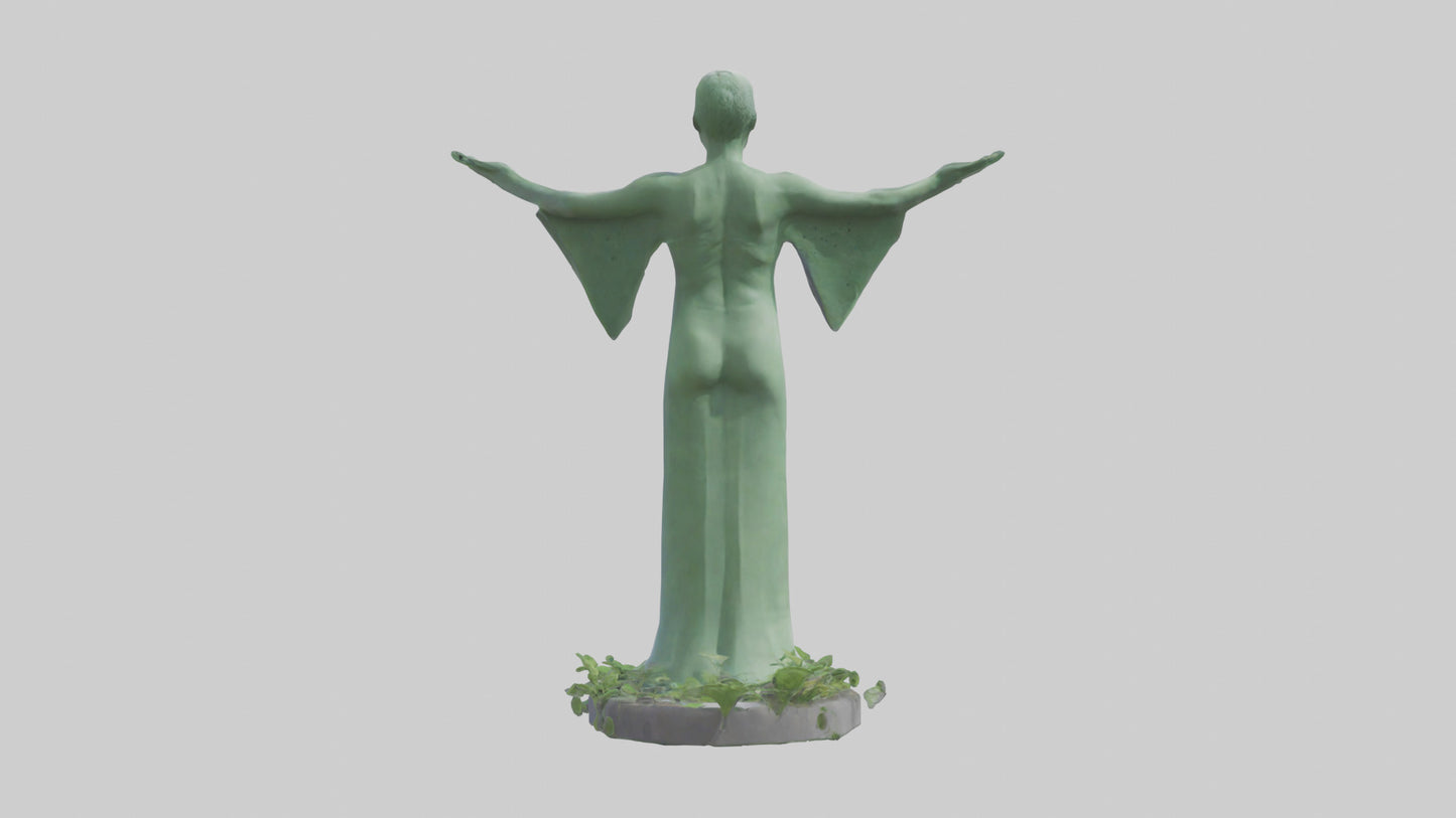 3D model Environmental Visionary Statue model VR / AR / low-poly