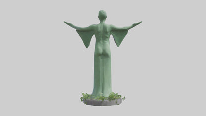 3D model Environmental Visionary Statue model VR / AR / low-poly
