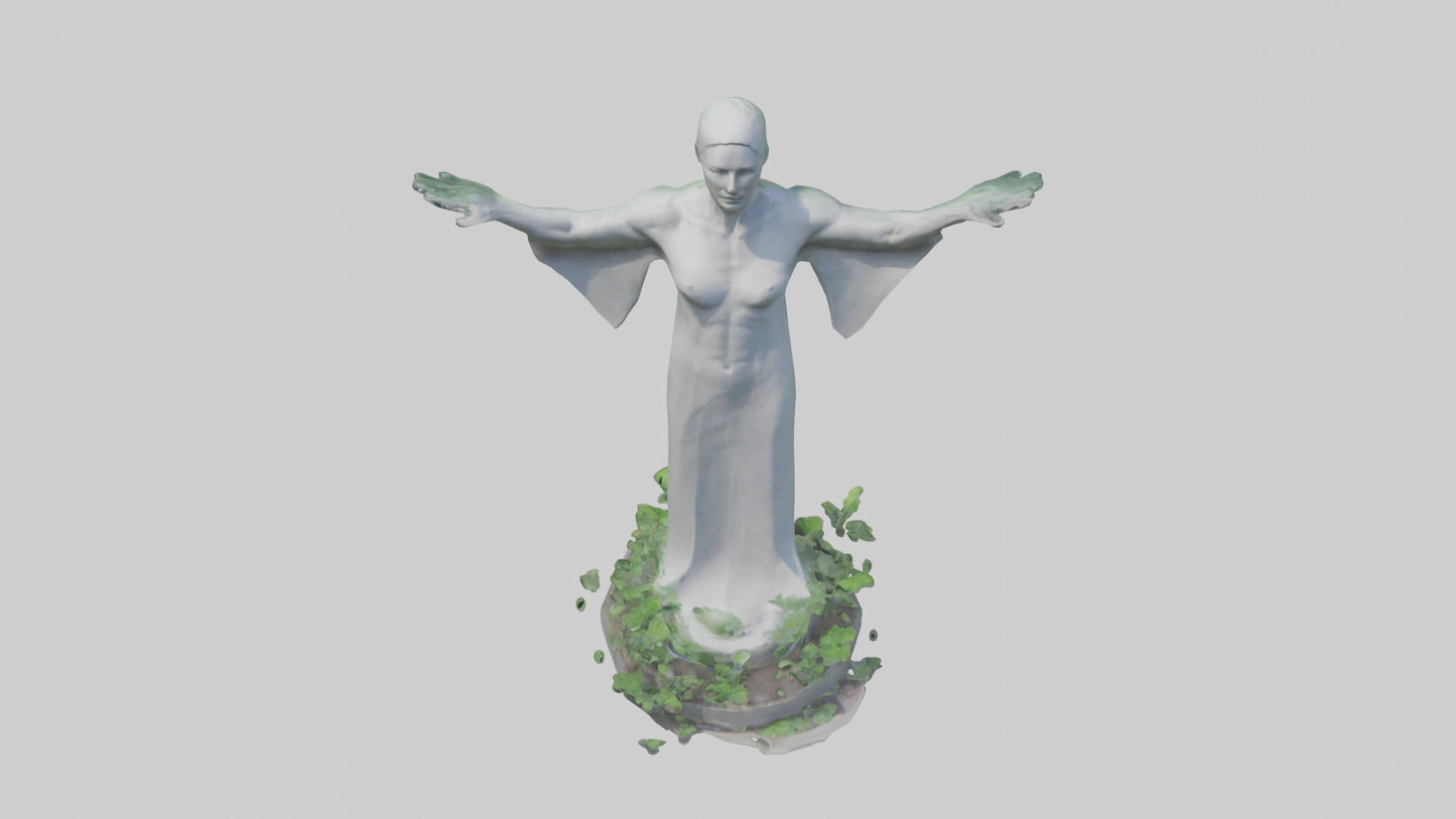 3D model Environmental Visionary Statue model VR / AR / low-poly