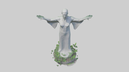 3D model Environmental Visionary Statue model VR / AR / low-poly