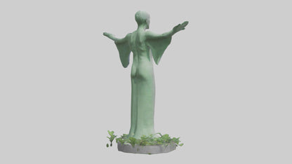 3D model Environmental Visionary Statue model VR / AR / low-poly