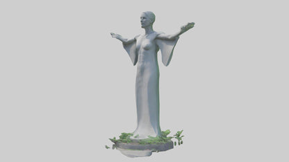 3D model Environmental Visionary Statue model VR / AR / low-poly