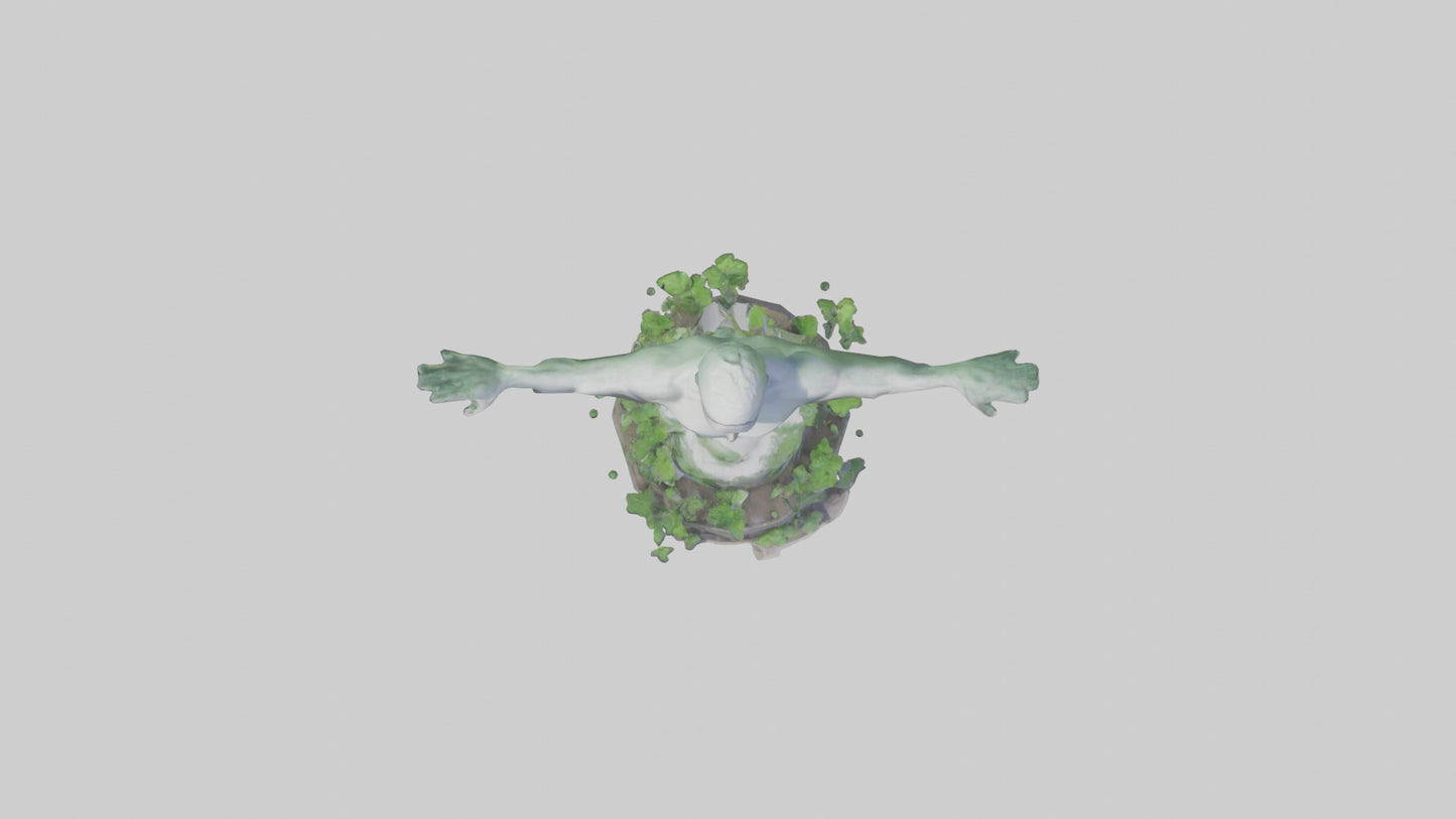 3D model Environmental Visionary Statue model VR / AR / low-poly