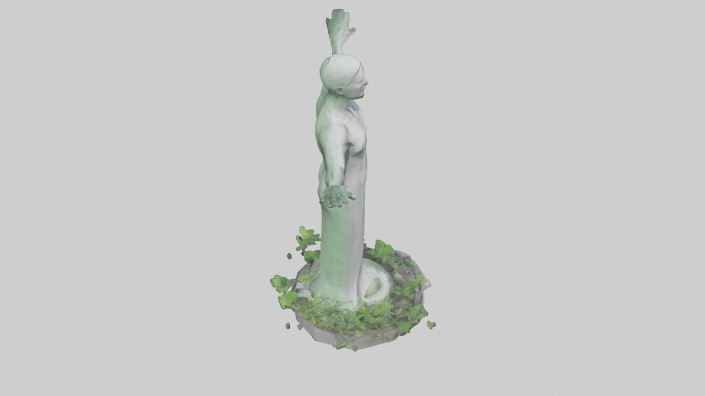 3D model Environmental Visionary Statue model VR / AR / low-poly