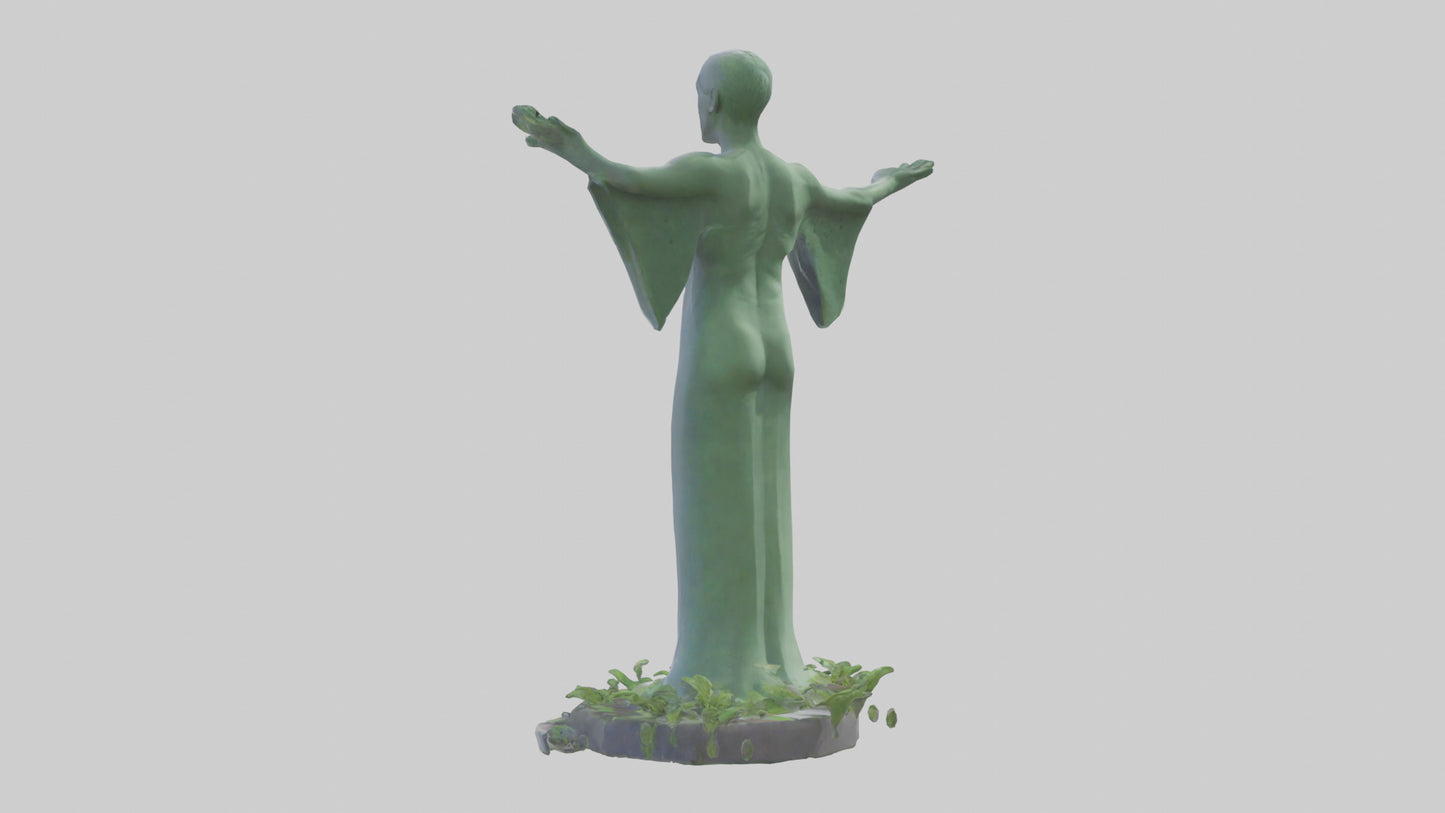 3D model Environmental Visionary Statue model VR / AR / low-poly