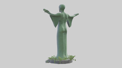3D model Environmental Visionary Statue model VR / AR / low-poly