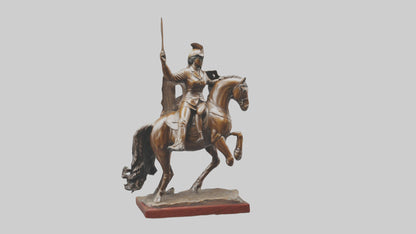 Equestrian Hero statue model VR / AR / low-poly