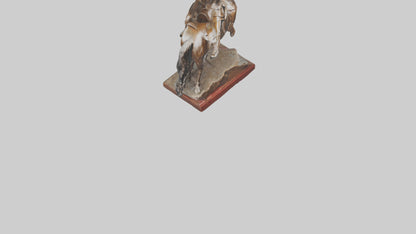 Equestrian Hero statue model VR / AR / low-poly