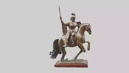 Equestrian Hero statue model VR / AR / low-poly