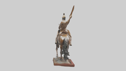 Equestrian Hero statue model VR / AR / low-poly