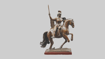 Equestrian Hero statue model VR / AR / low-poly