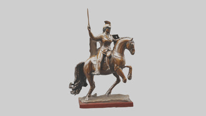 Equestrian Hero statue model VR / AR / low-poly