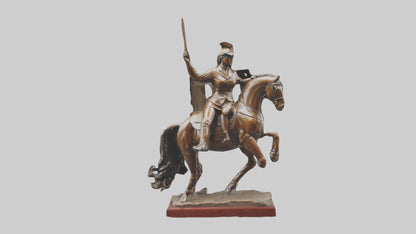 Equestrian Hero statue model VR / AR / low-poly