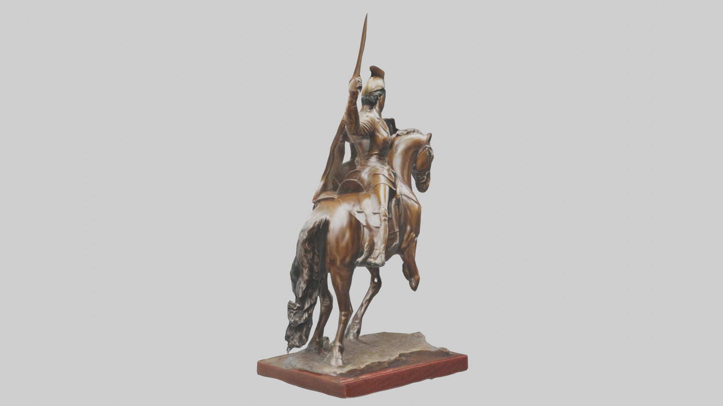 Equestrian Hero statue model VR / AR / low-poly