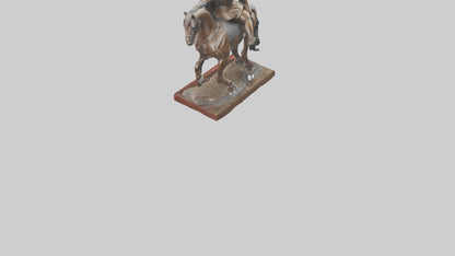 Equestrian Hero statue model VR / AR / low-poly