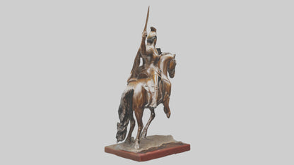 Equestrian Hero statue model VR / AR / low-poly